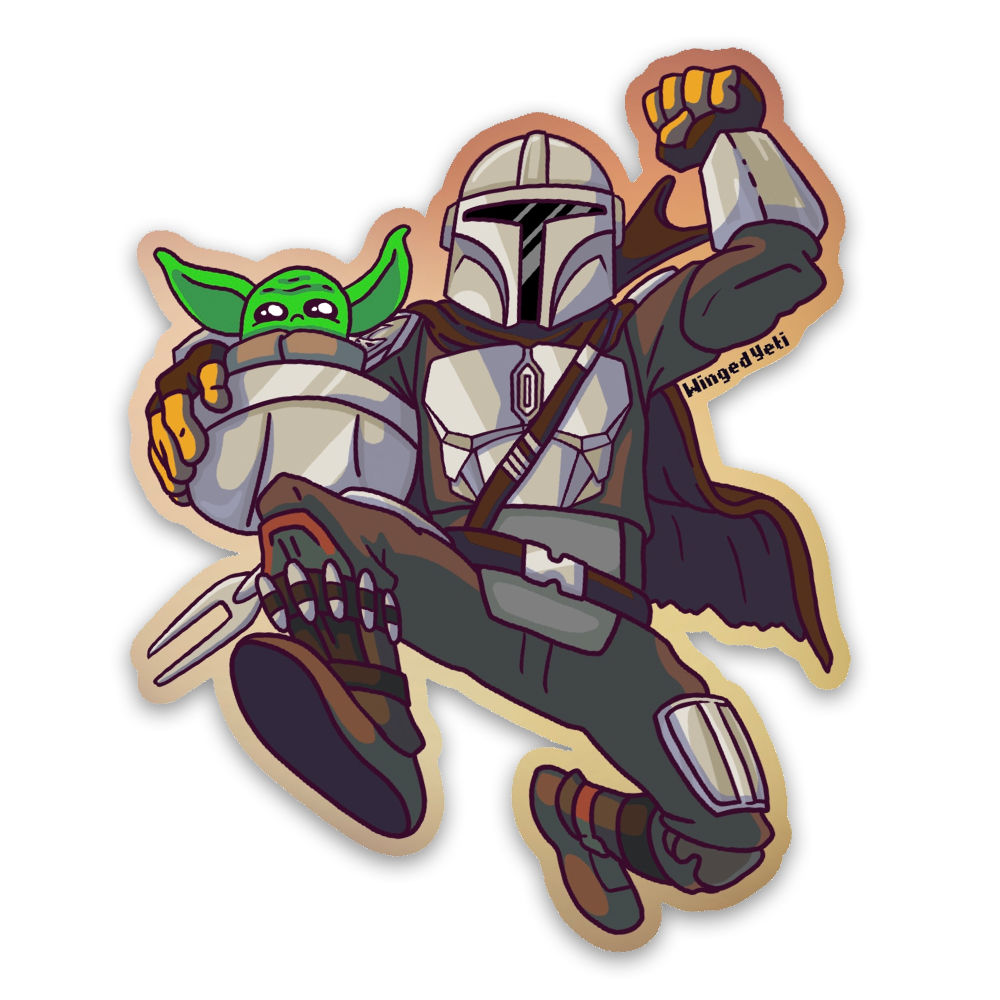 Space Lone Wolf and Cub Sticker/Magnet - v2