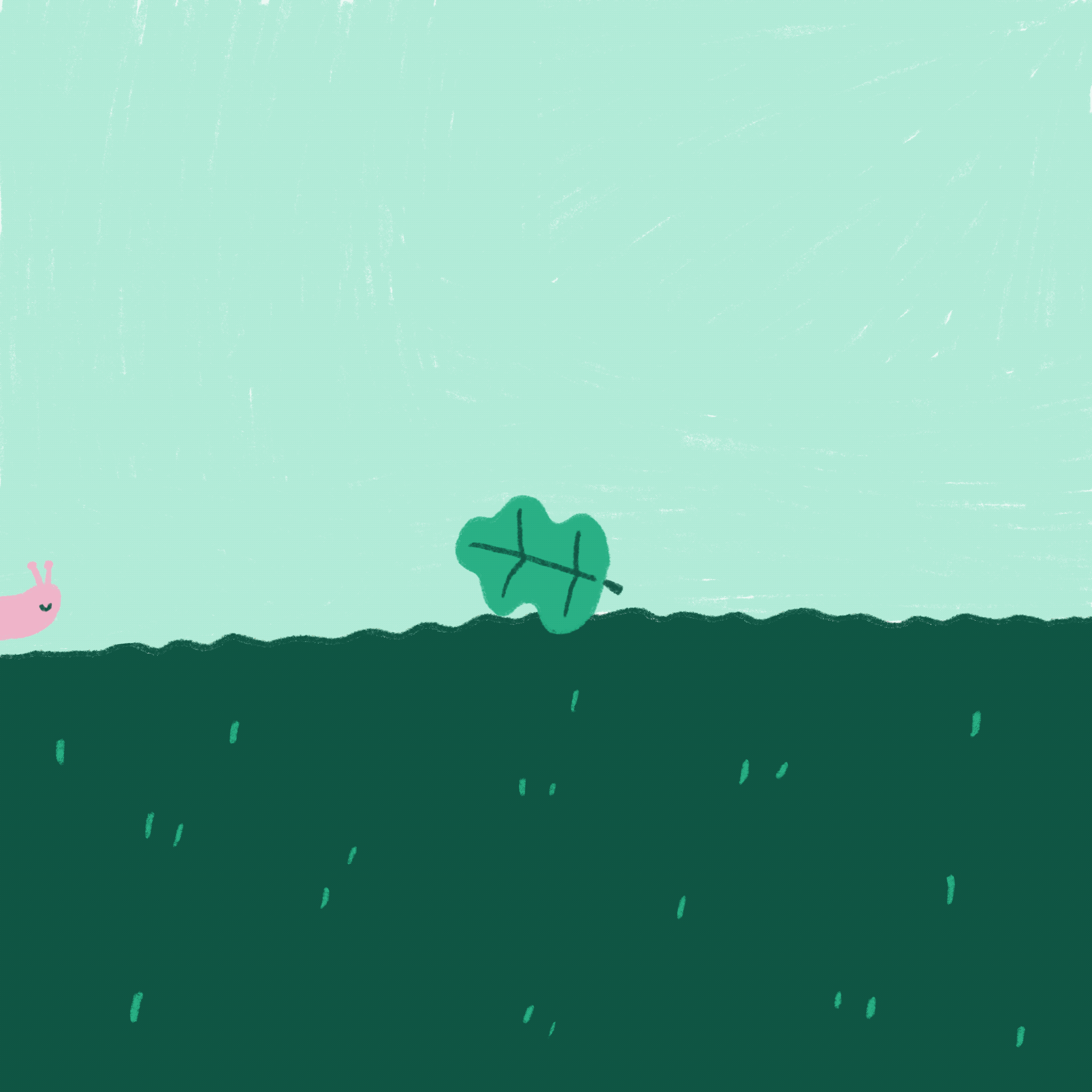 a gif or animation of a snail eating a leaf