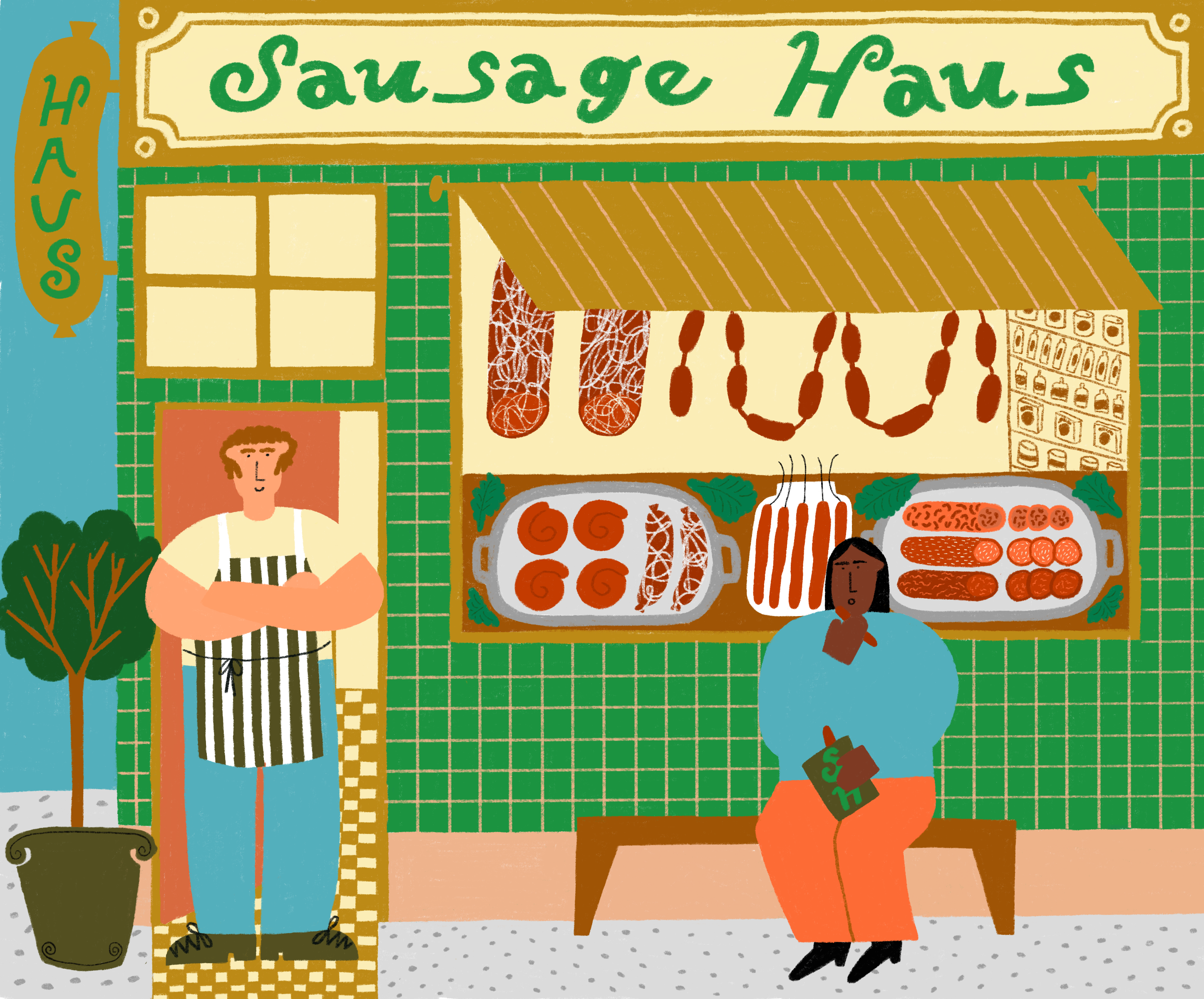 editorial illustration for food magazine