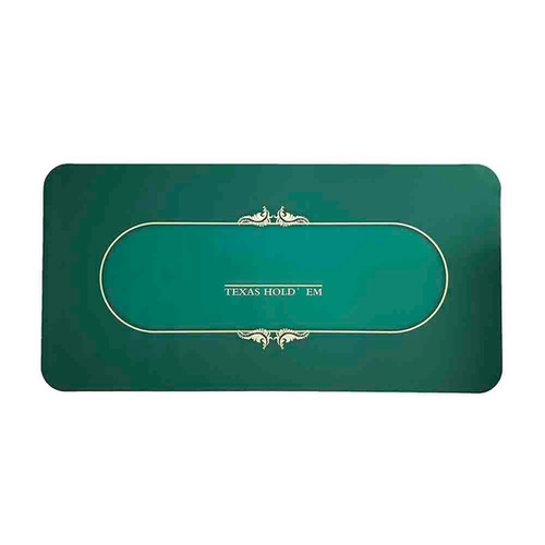 180cm Green Poker Table Overlay Rubber Mat with Dust Bag pokerchips