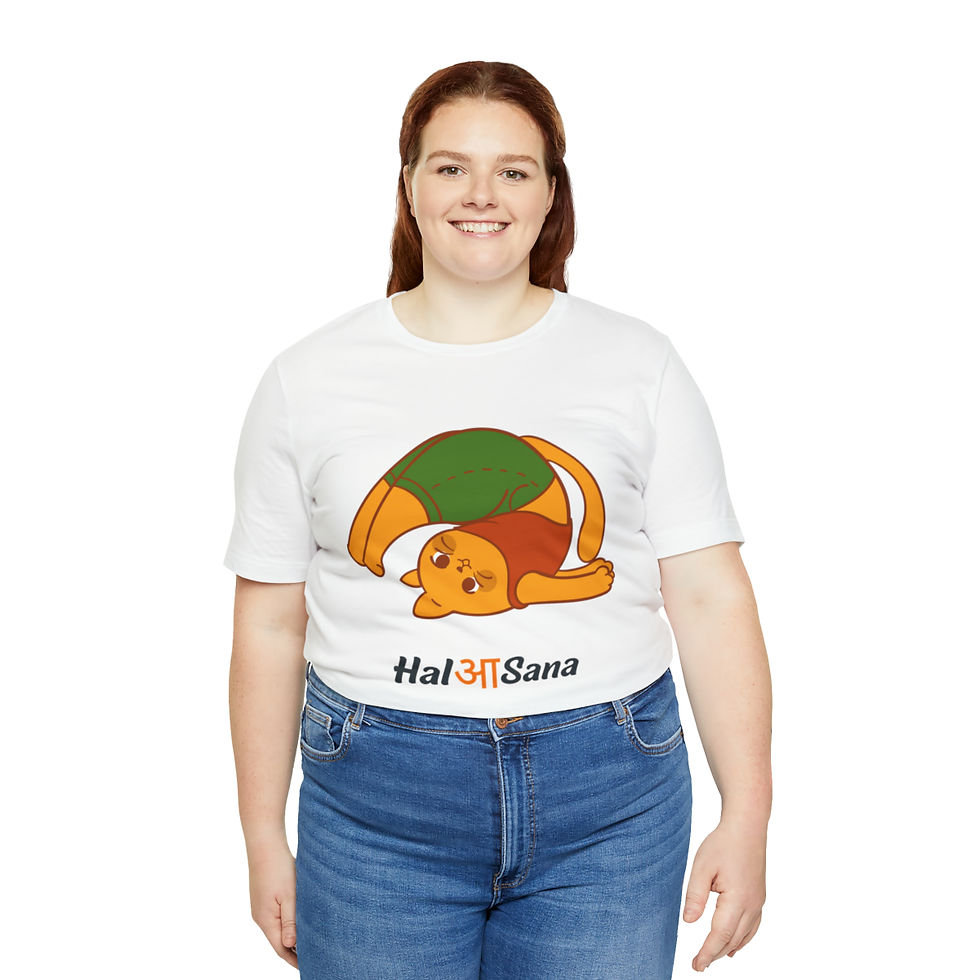 Thumbnail: Yogic Purrfection Meow-asana : Unisex Jersey Short Sleeve Tee