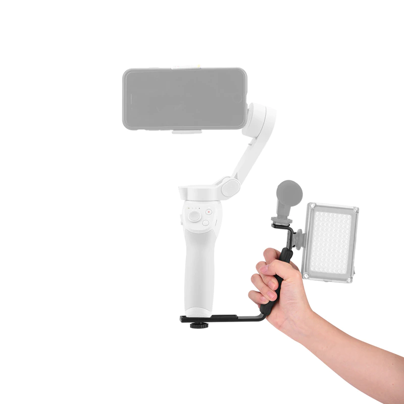 Thumbnail: L Shaped Handle Bracket Mount Holder for DJI OM 4 Osmo Mobile 3 Tripod Extensio