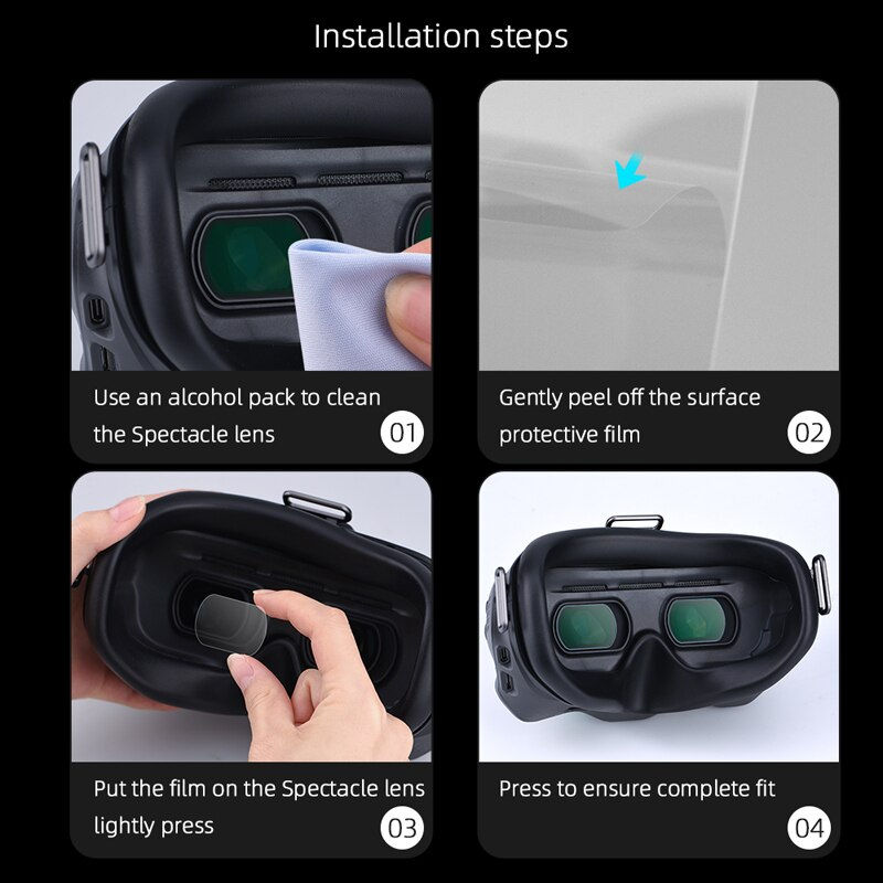 Thumbnail: 9H HD Tempered Glass Film for DJI FPV Goggles V2 Lens Dust-proof Protector Anti