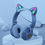 Thumbnail: Cat Bluetooth Wireless Headphone  with Mic Can control LED Flash Light