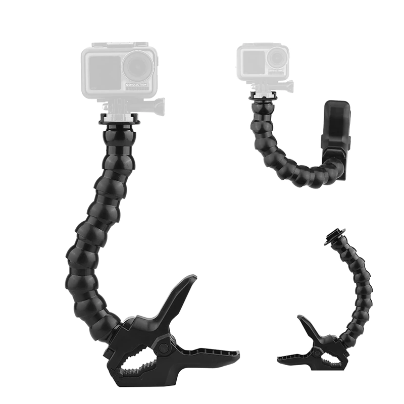 Thumbnail: Clamp Mount with Flexible Adjustable Gooseneck for GoPro 9 Hero 8 7 6 5 Sjcam Y