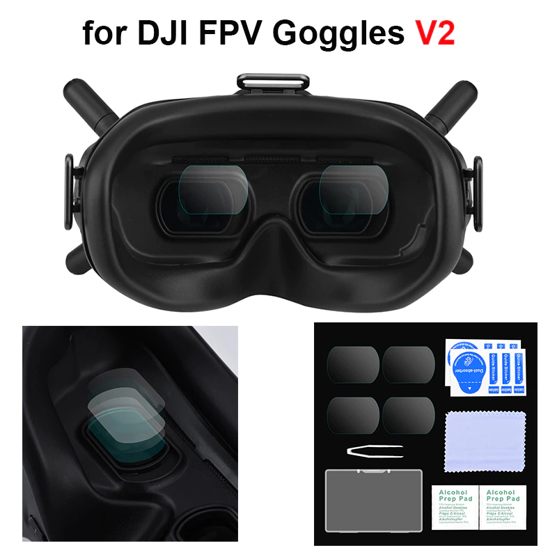 Thumbnail: 9H HD Tempered Glass Film for DJI FPV Goggles V2 Lens Dust-proof Protector Anti