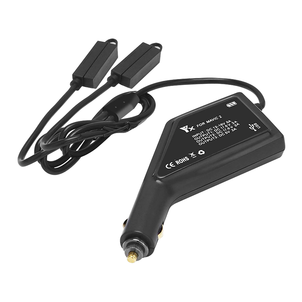 Thumbnail: Battery Car Charger Fast 3 in 1 Charging Adapter for DJI Mavic 2 Pro Zoom Fligh