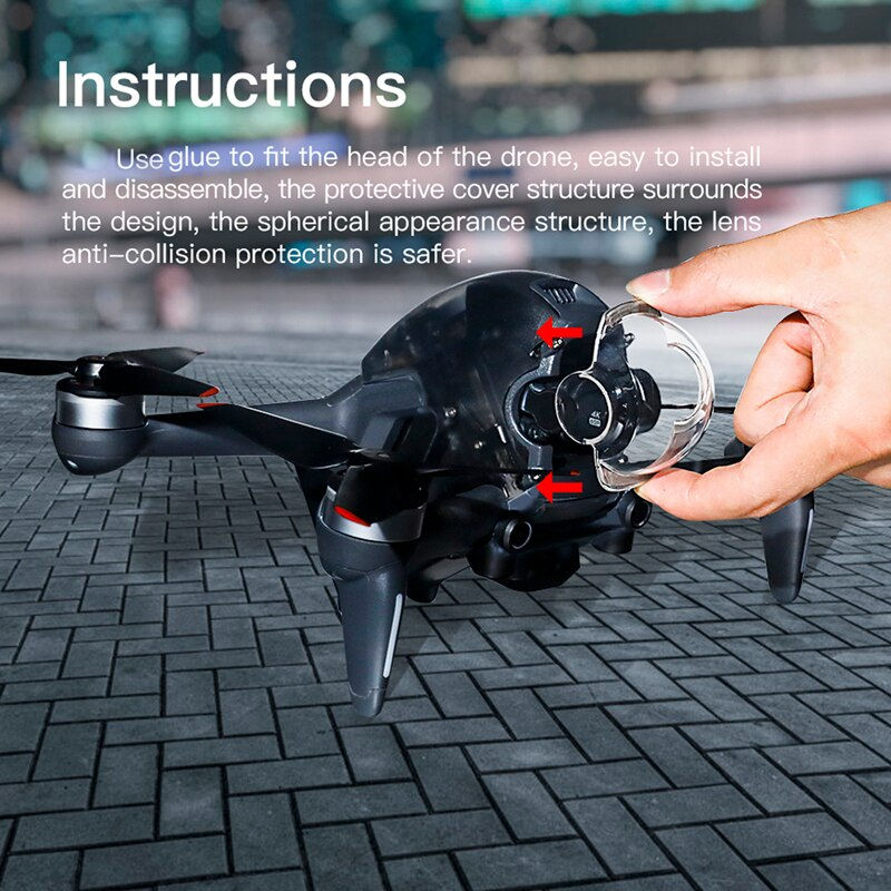 Thumbnail: Transparent Gimbal Lens Guard Cover for DJI FPV Combo Camera Dust-proof