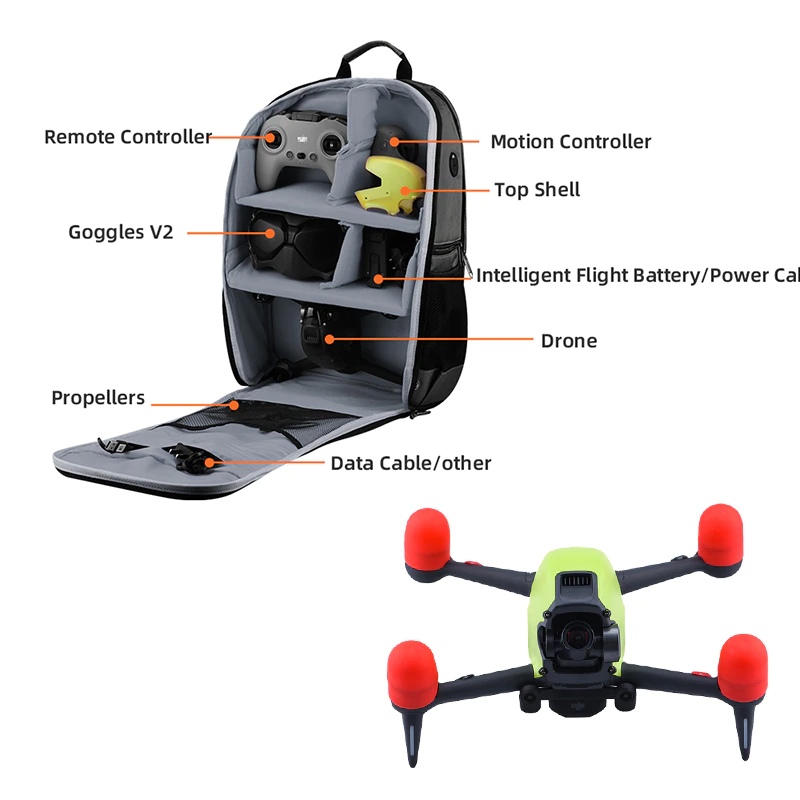 Thumbnail: Waterproof Backpack for DJI FPV Combo Storage Bag Drone Remote Control FPV Goggl
