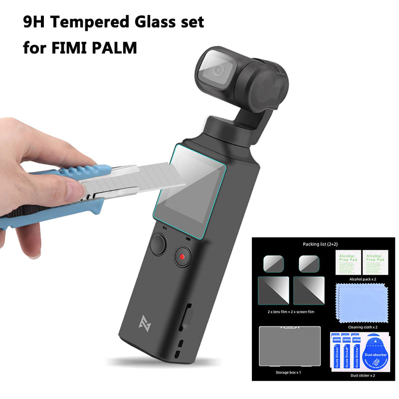 Thumbnail: 9H Tempered Glass Camera Lens Screen Film Protector for FIMI PALM Gimbal Camera
