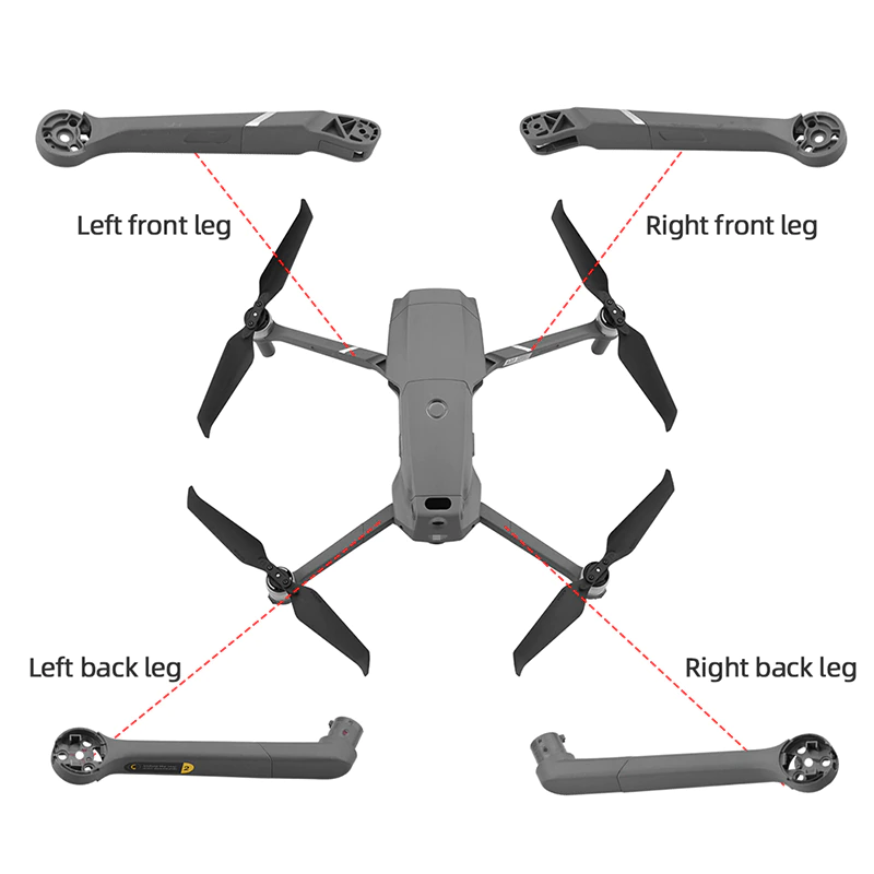 Thumbnail: Original Repair Arms for DJI Mavic 2 Pro Zoom Replace Left Right Front Rear Arm 