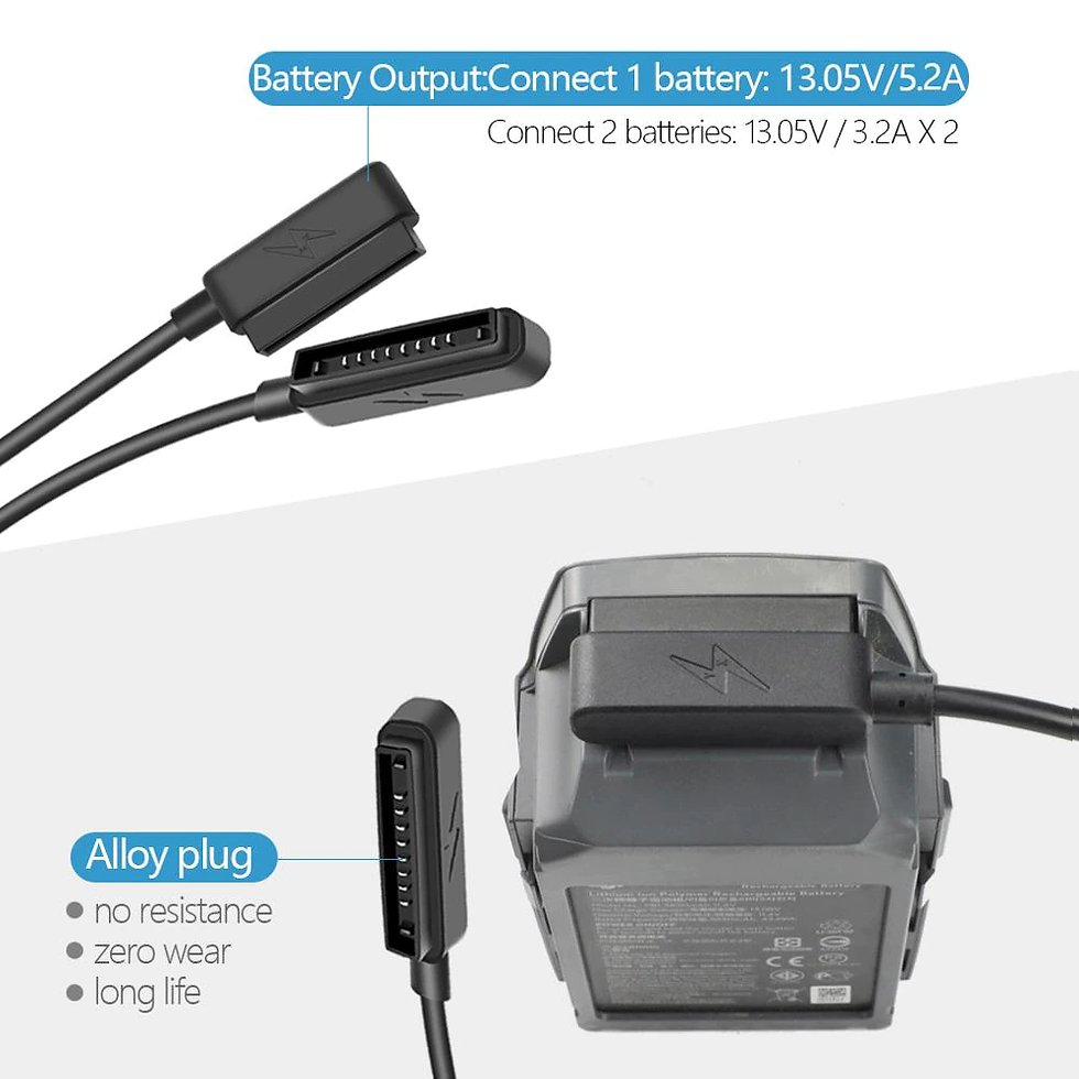Thumbnail: 2 In 1 Car Charger for DJI Mavic Pro Platinum Camera Drone Battery Portable