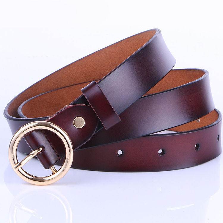 Thumbnail: New Women's Fashion Vintage Genuine Leather Belt