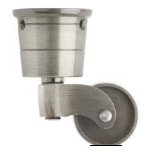 Brushed Nickel Caster