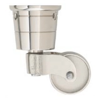Polished Nickel Caster