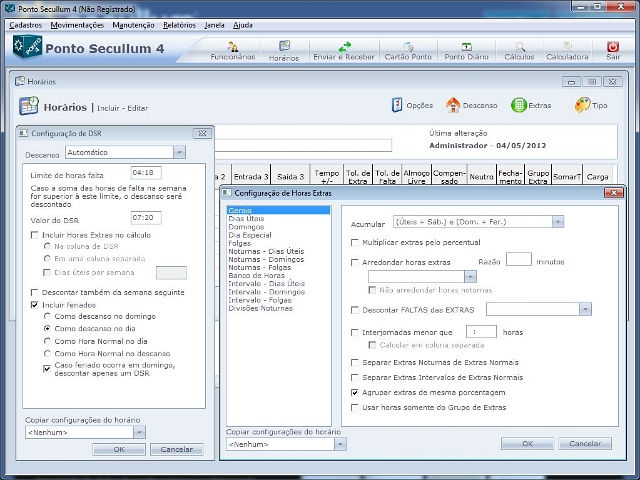 Ponto Secullum4 Horários