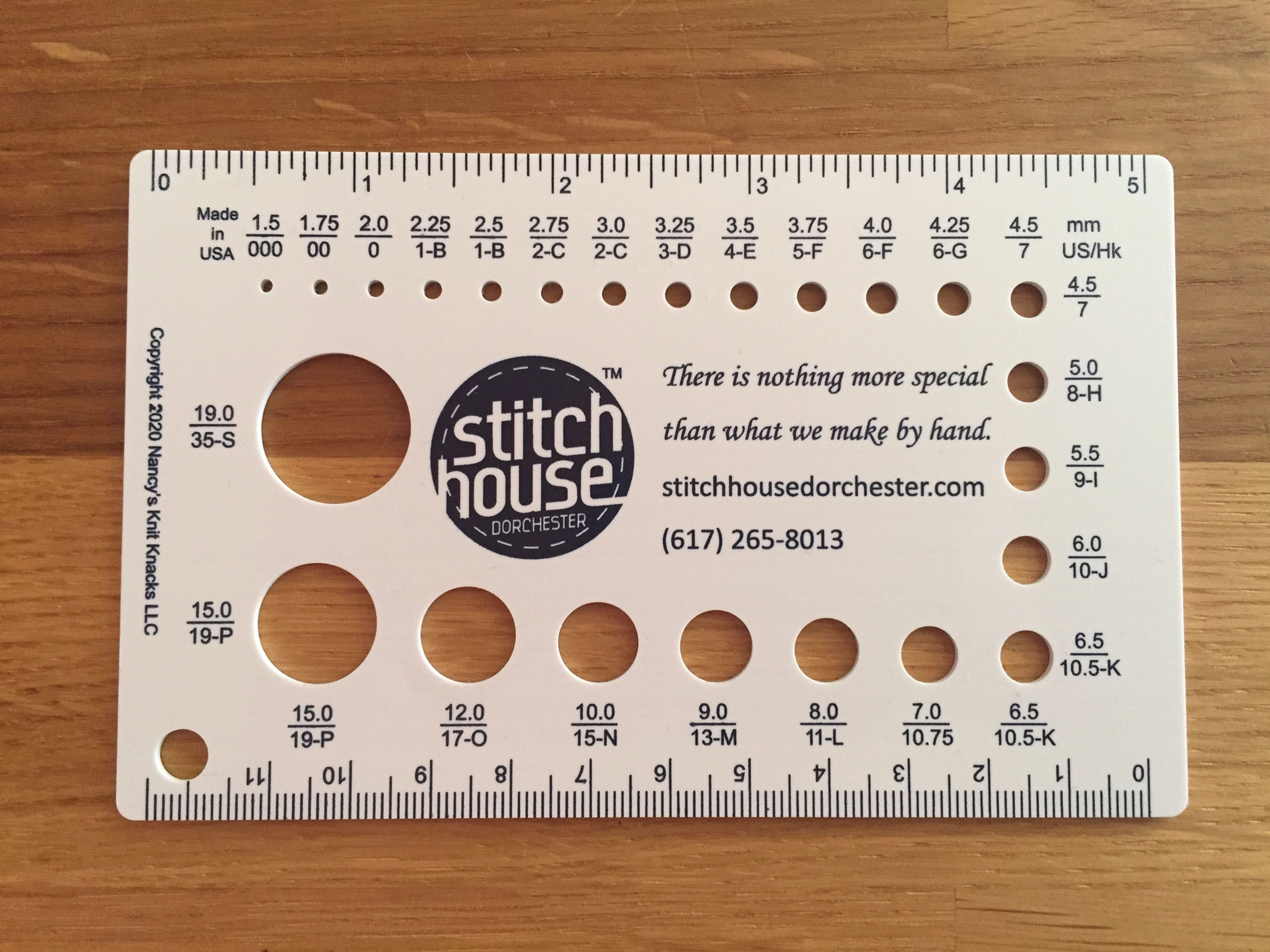 Stitch House needle gauge