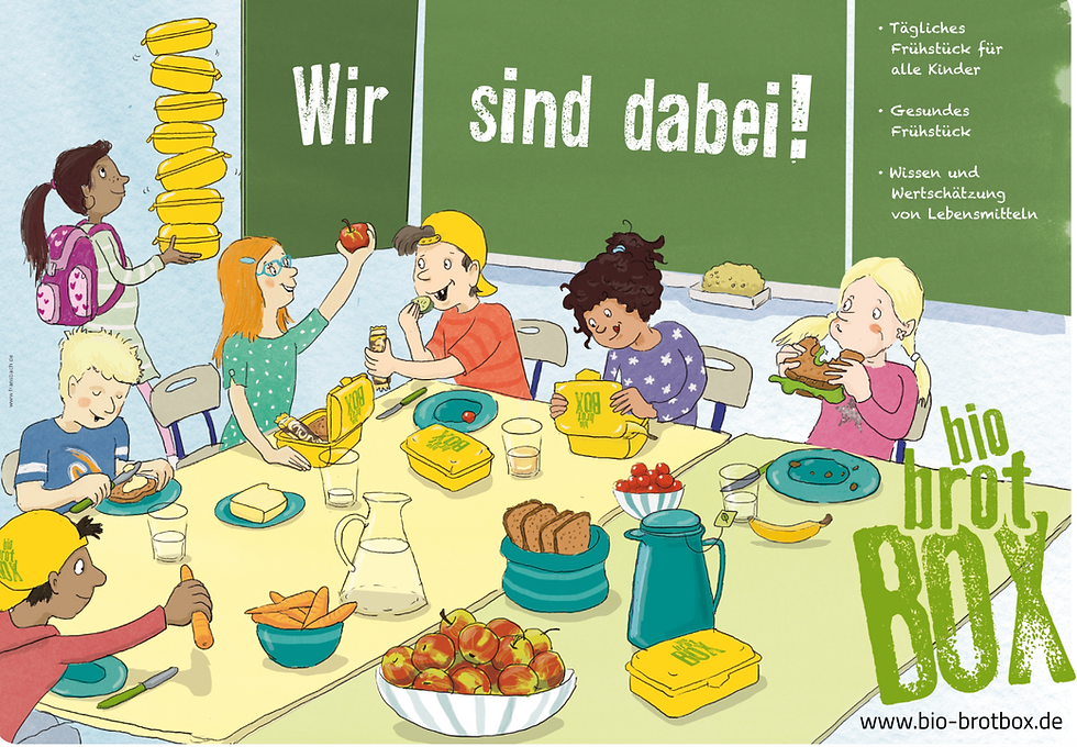 DIe Bio-Brotbox wirbt seit 25 Jahren in Berlin-Brandenburg für ein gesundes Frühstück und auch für Bio. In Berlin und Brandenburg sind 1.116 Grundschulen mit rund 63.000 Erstklässler*innen beteiligt Foto: Bio-Brotbox