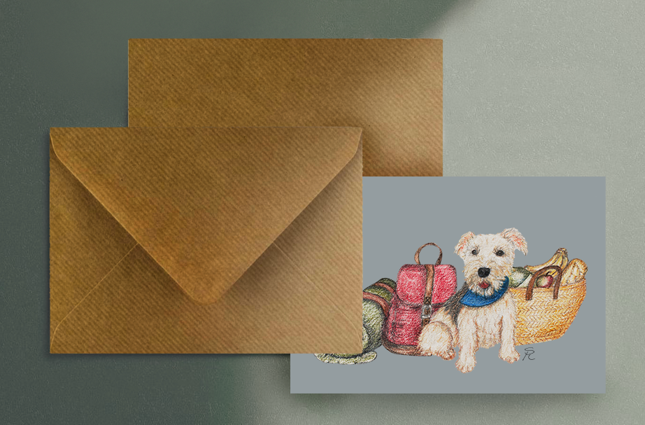 Thumbnail: Picnic Fox Terrier Greeting Card