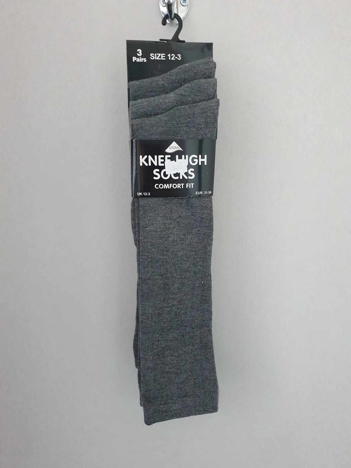 Knee High Plain Socks - choice of 4 colours