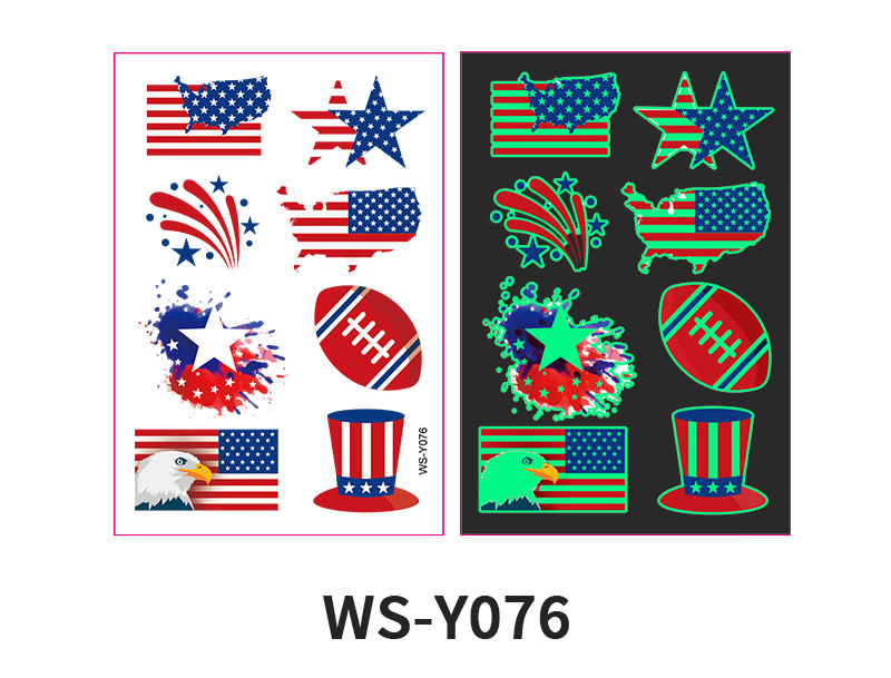 USA AMERICAN THEME GLOW IN THE DARK