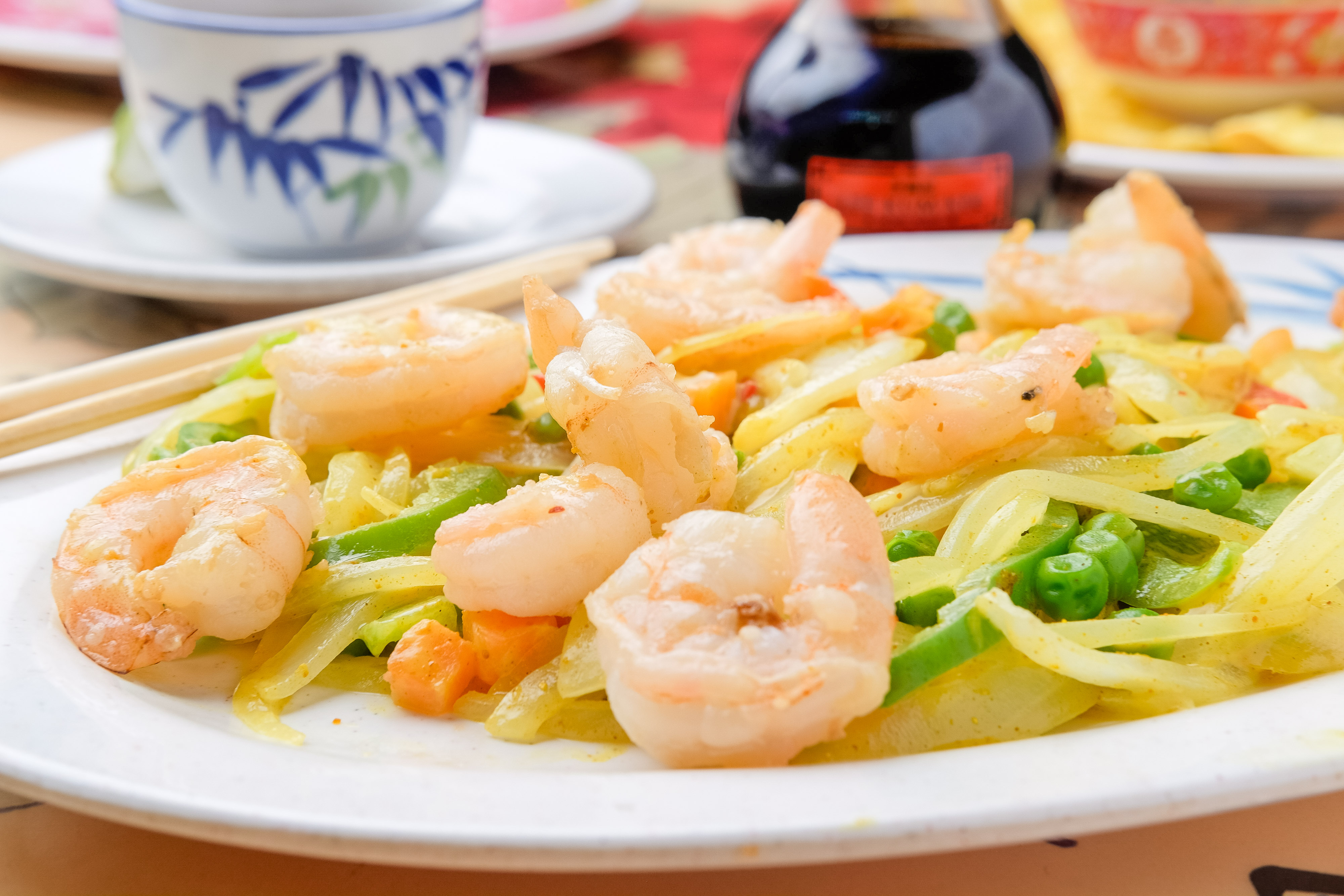 Arranged Food and Objects