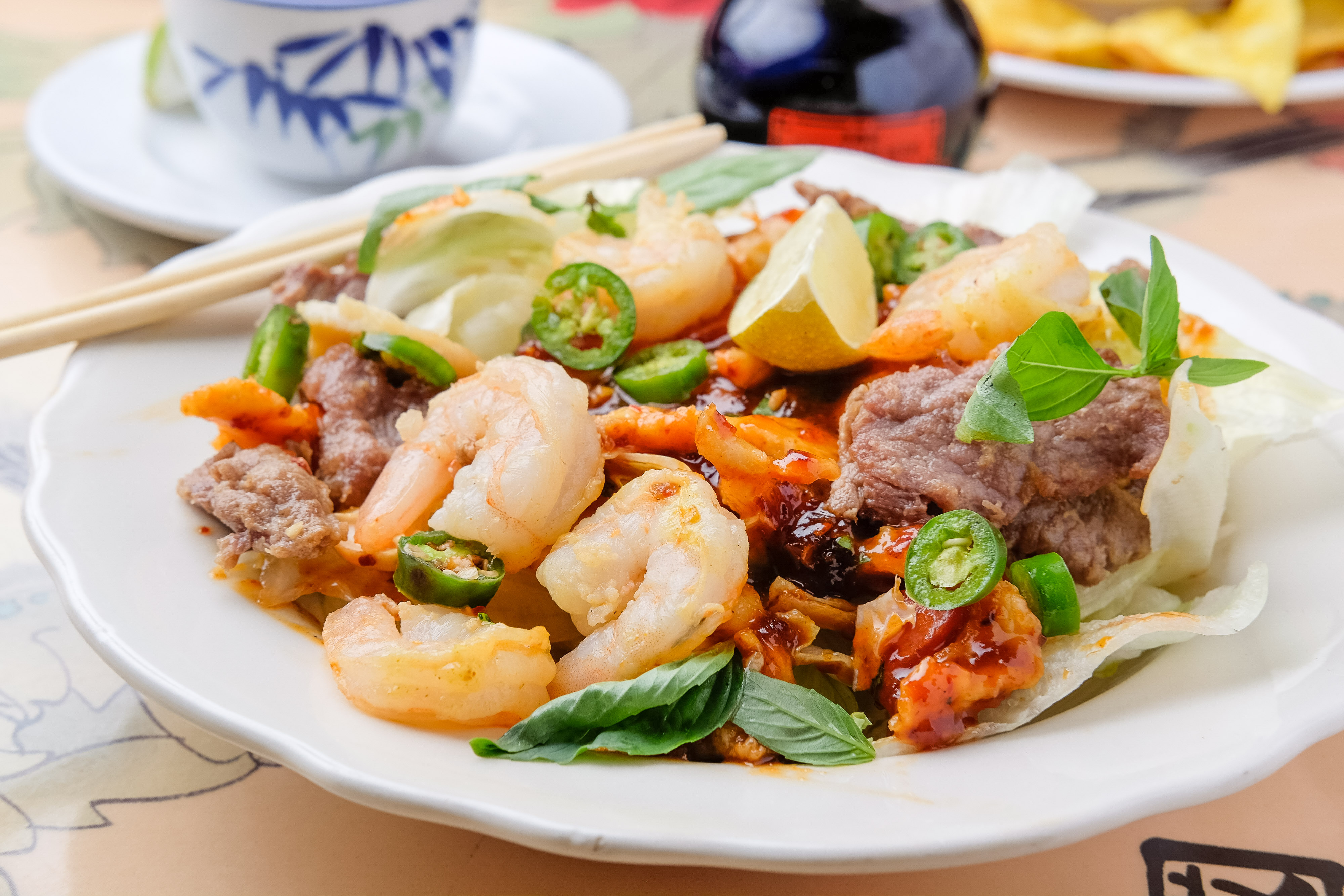 Arranged Food and Objects