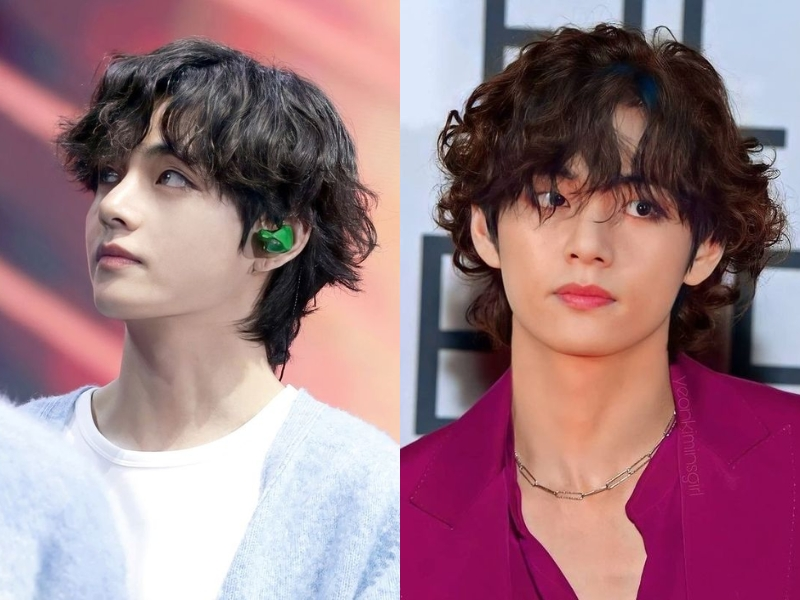 Side Part Ruffled Nhẹ Cho Mặt Tròn