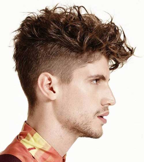 ginger messy short side curly hairstyles for men