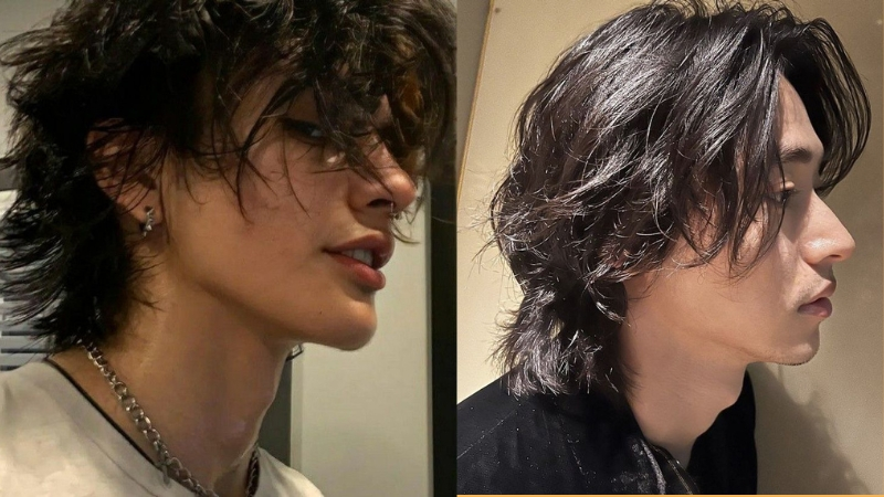 tóc wolf cut nam