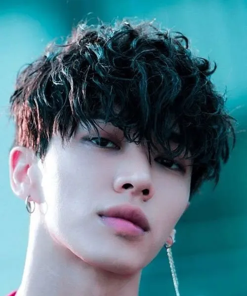 Messy Two Block Haircut Style