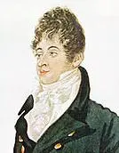 Kiểu tóc Brutus của Beau Brummel năm 1805. Hãy chú ý cách nó được chải về phía trước và tạo độ bồng bềnh trên đỉnh đầu.
