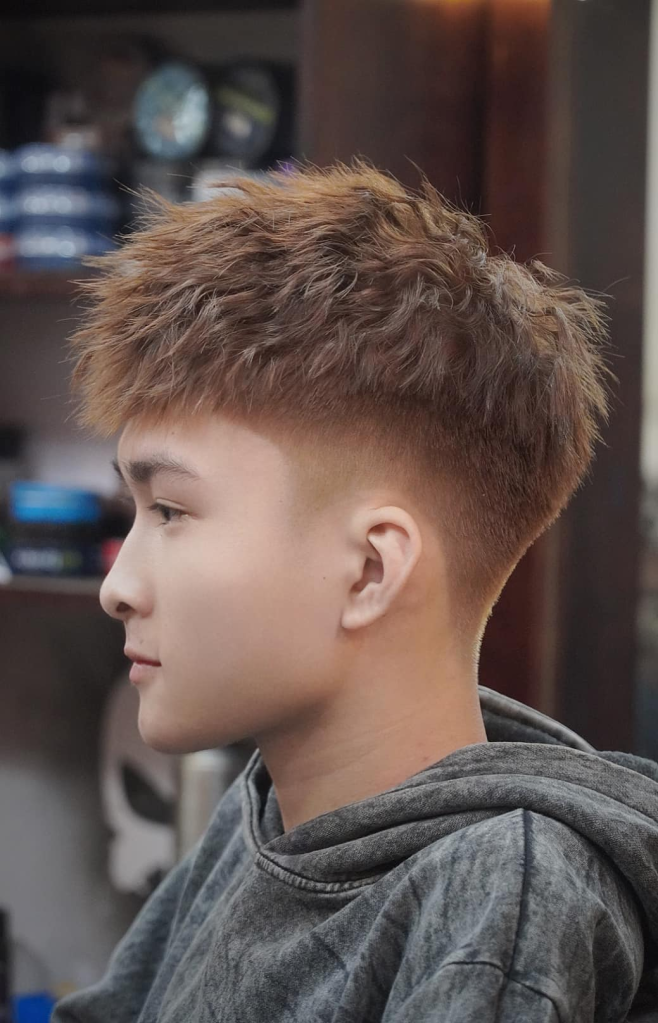 Tóc Ruffled Nam ngắn