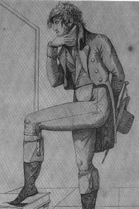 Chàng trai trẻ của một nghệ sĩ vô danh, c. 1800, từ cuốn sách The Tie. Image @Jessamyn’s Regency Costume Companion