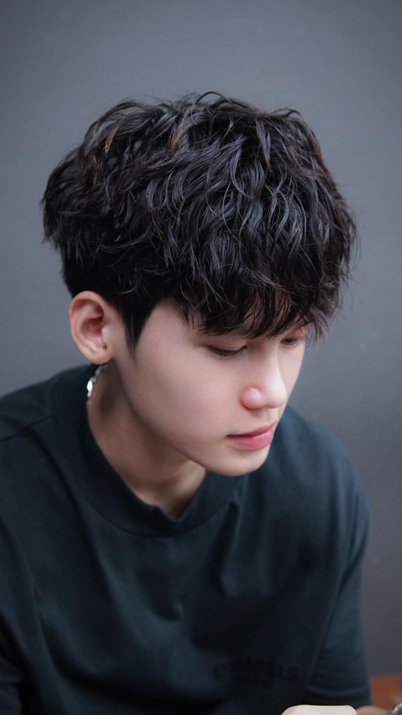 Kiểu tóc Ruffle uốn Nam