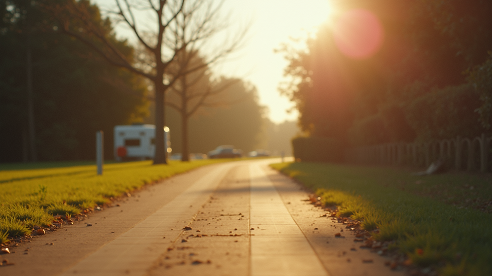 Eye-level view of a well-lit outdoor photo shoot location