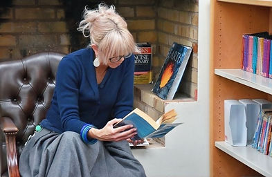 Jane Alexandra reads in the Library