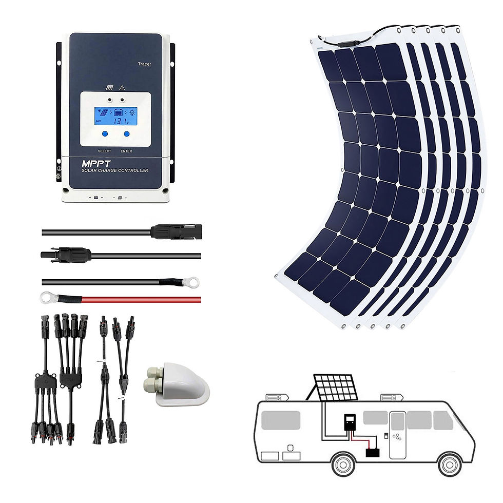 Thumbnail: ACOPOWER 550 Watts Flexible Solar Marine Kit , 50A MPPT Charge Controller