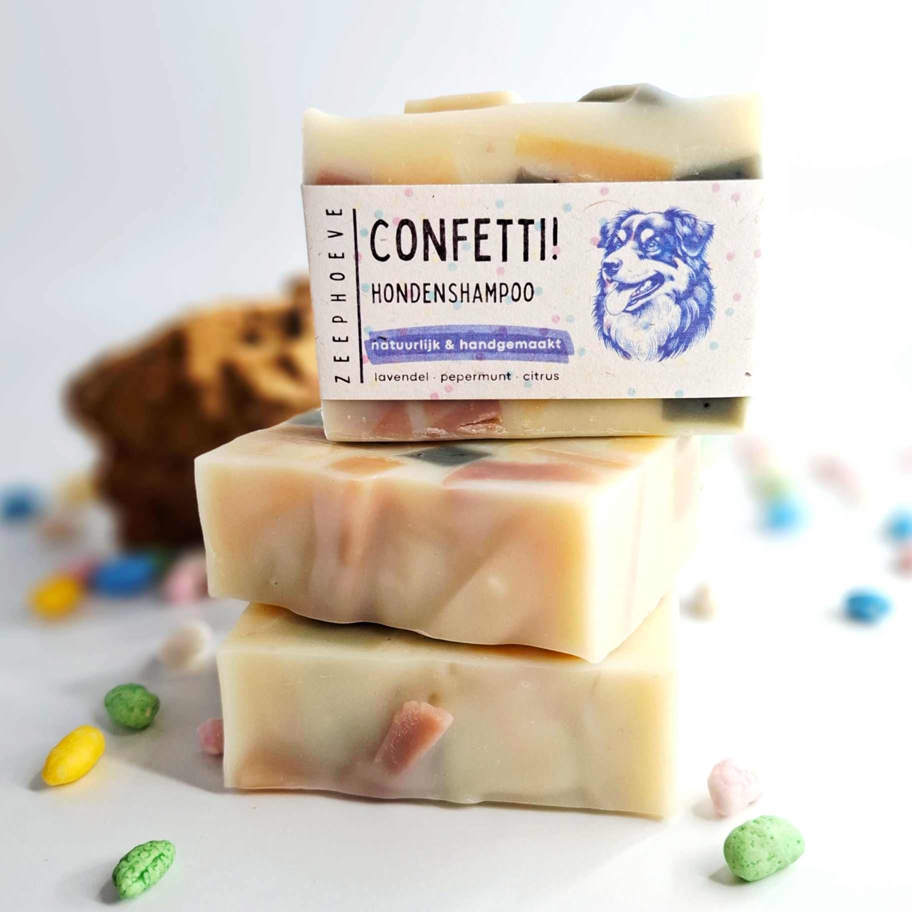 natuurlijke handgemaakte shampoobar honden