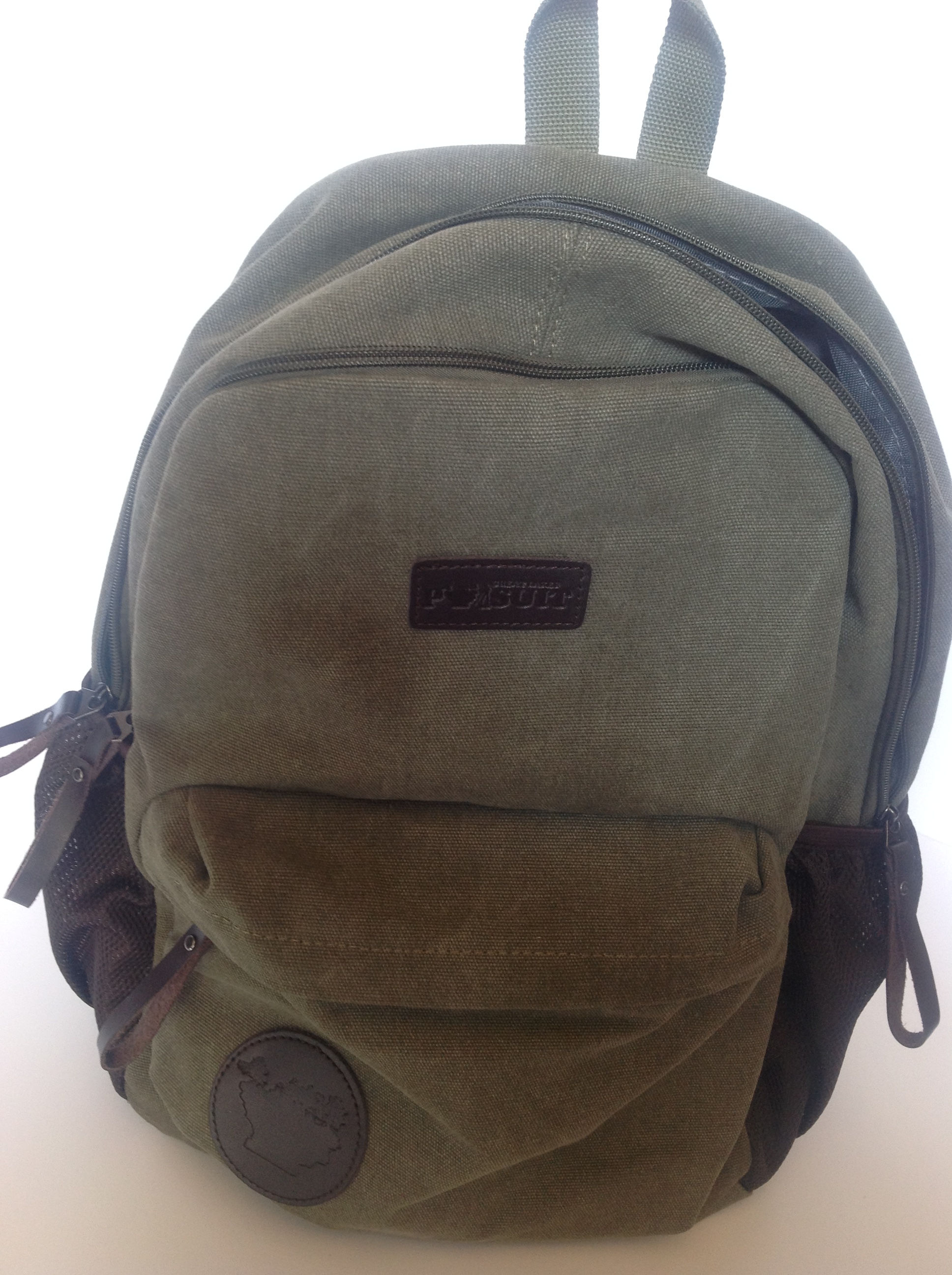 Great Lakes Pursuit Retro Canvas Backpack- Green
