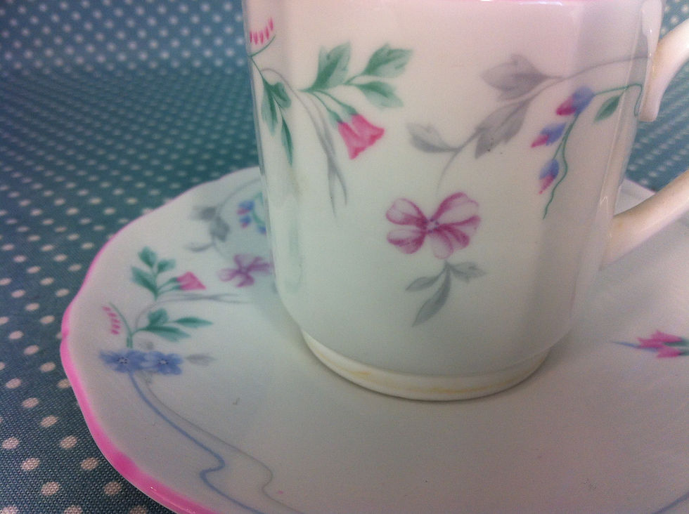 Thumbnail: 2 Spode Felicity small coffee cans/cups & saucers.