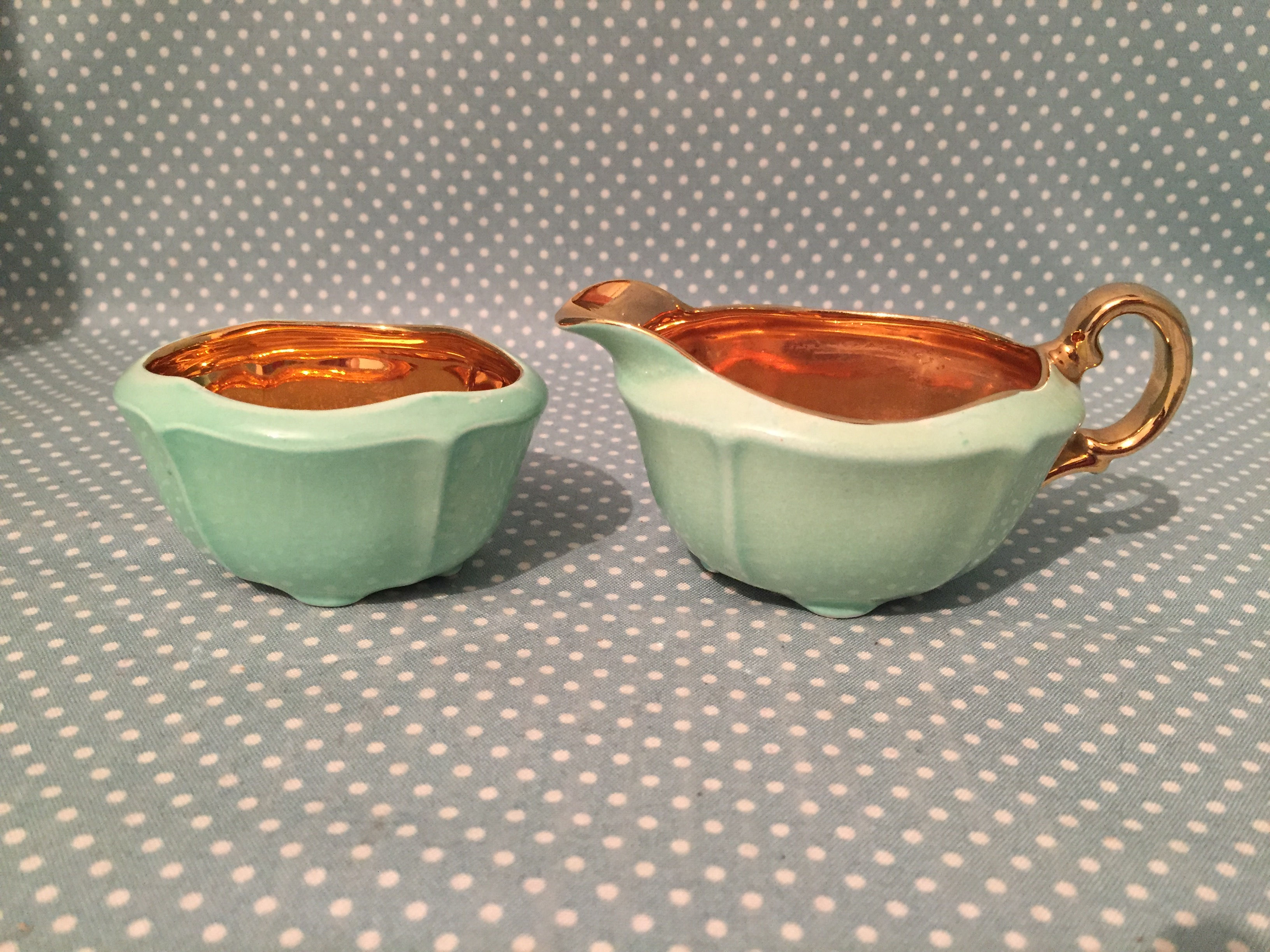 Royal Winton Grimwades pottery creamer & sugar.