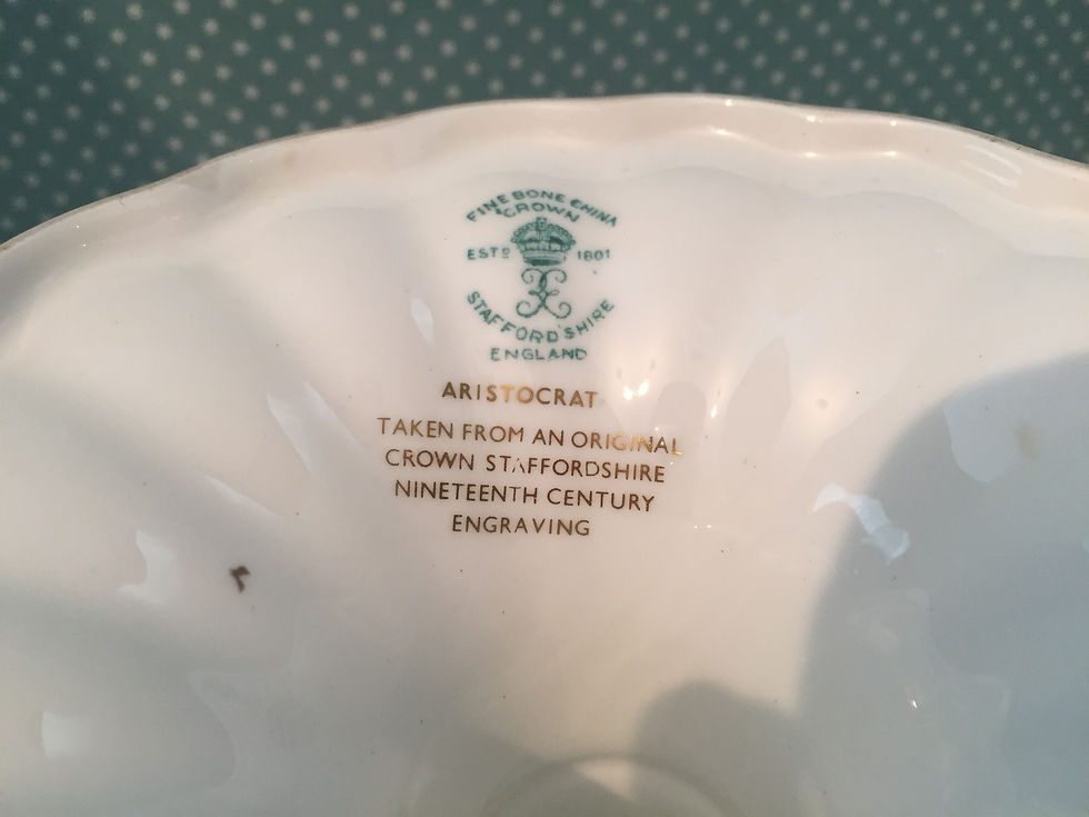 Thumbnail: Crown Staffordshire Aristocrat footed cake stand.