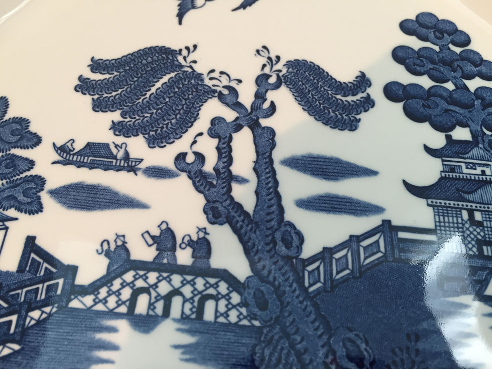 Thumbnail: Large vintage Booths Real Old Willow dinner plate.
