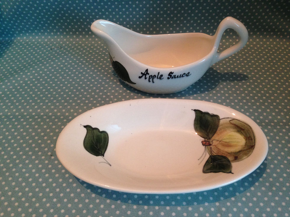 Thumbnail: Toni Raymond apple sauce boat and stand.
