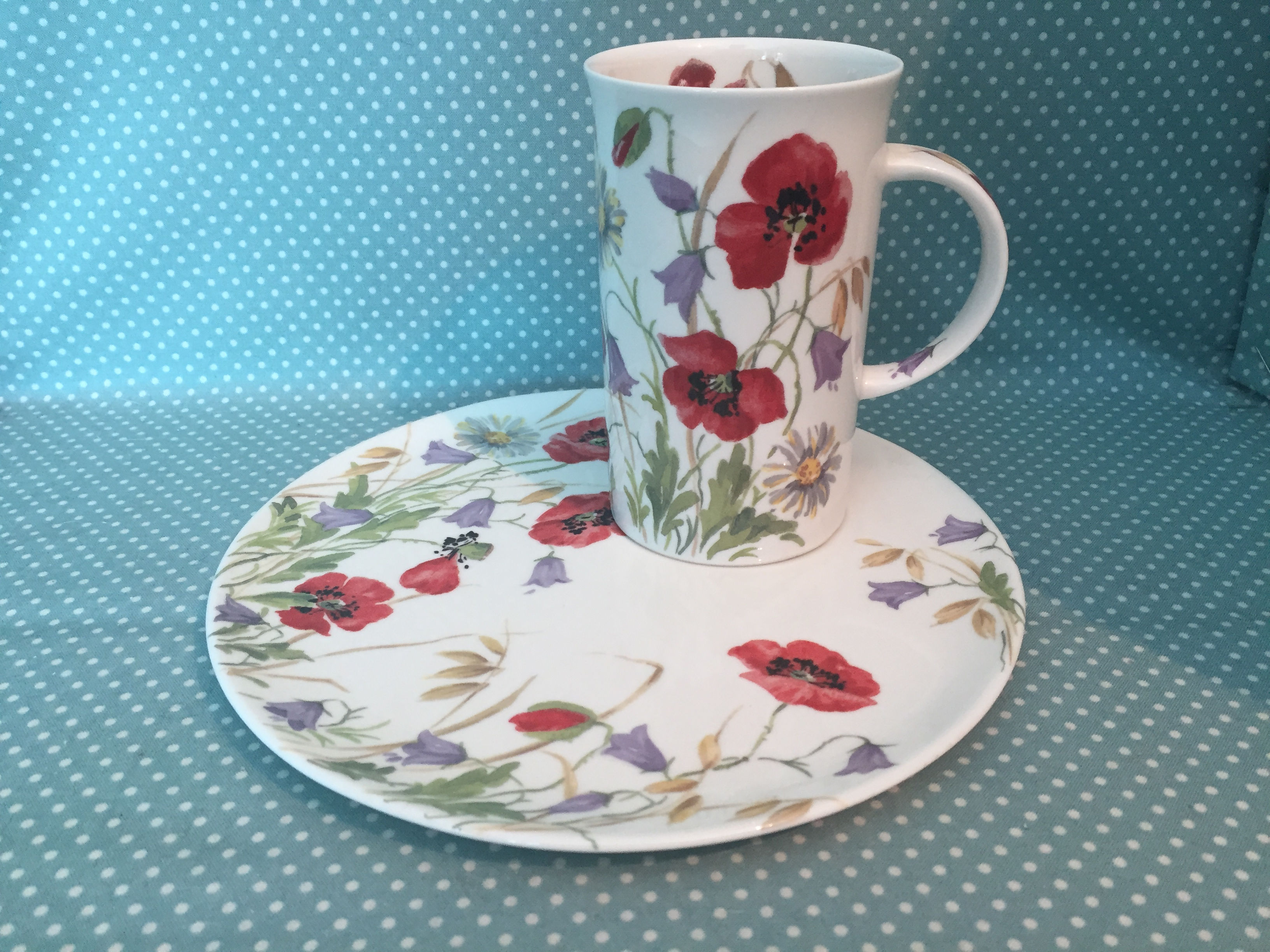Roy Kirkham China English Meadows mug & plate.