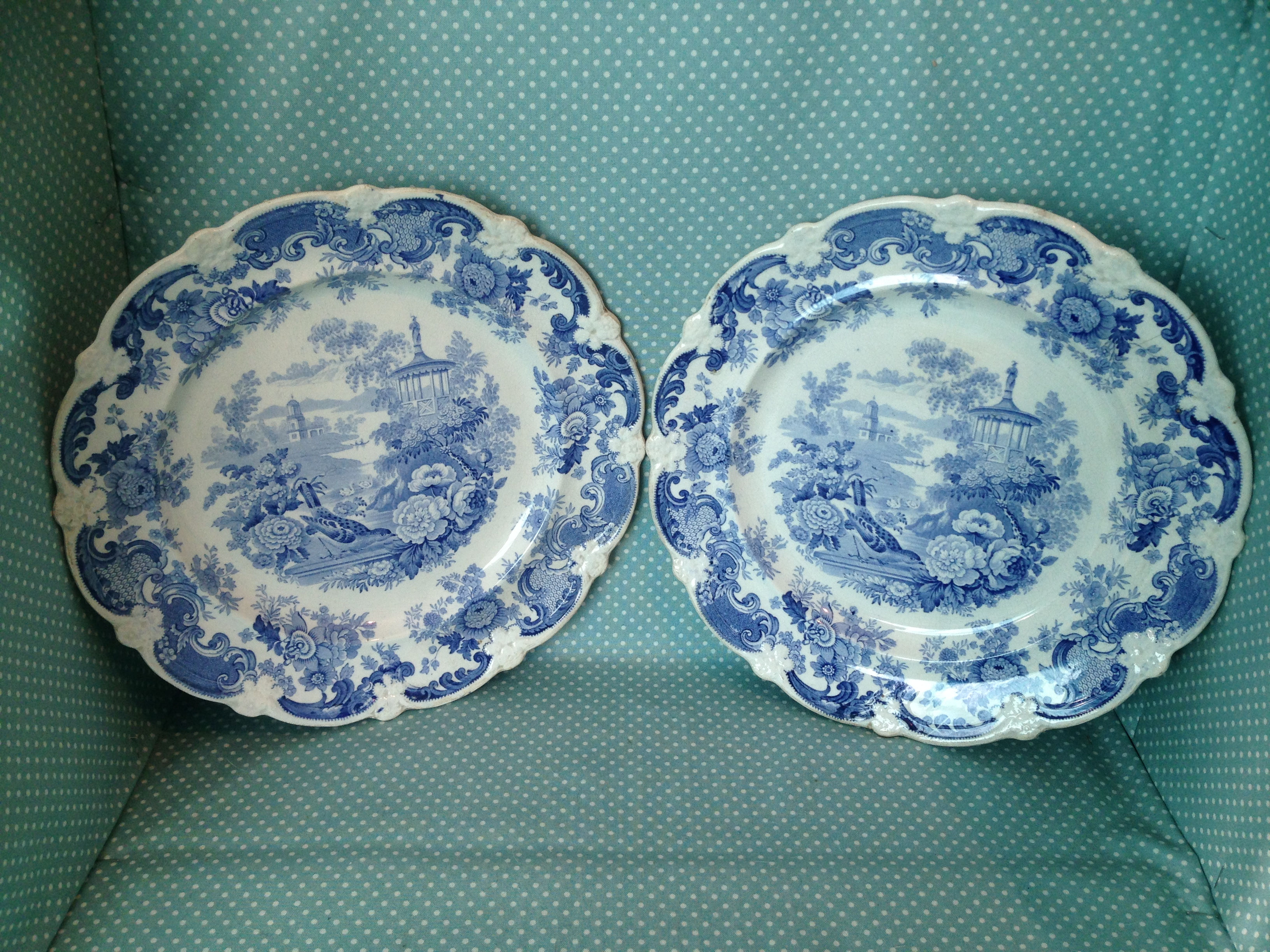 c1828-30 Deakin & Bailey Villa Scenery plates.