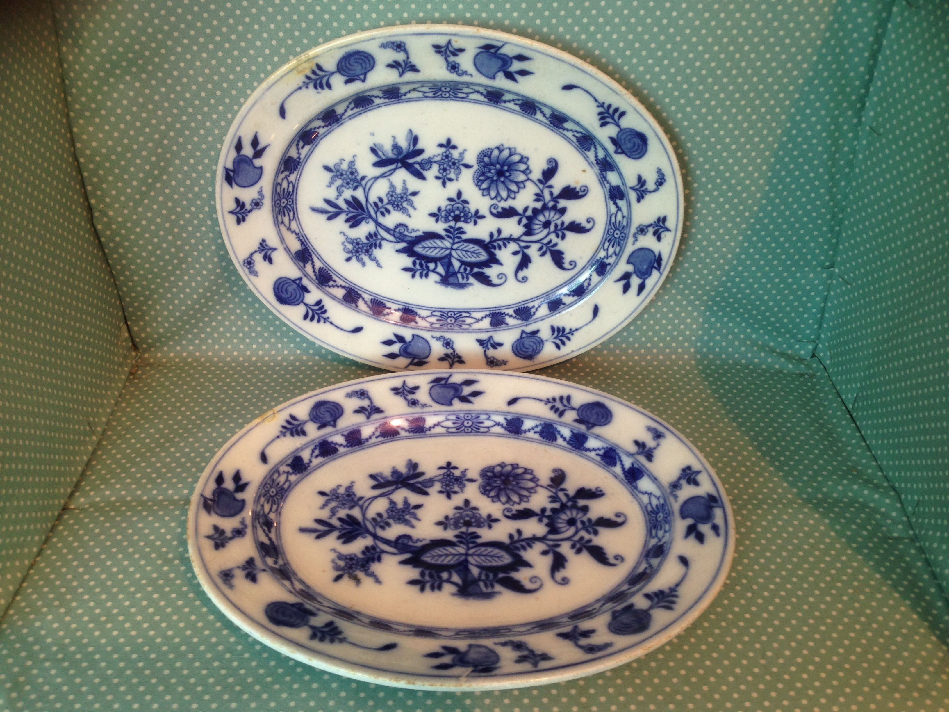 Antique BWM & Co Cauldon Meissen serving platters