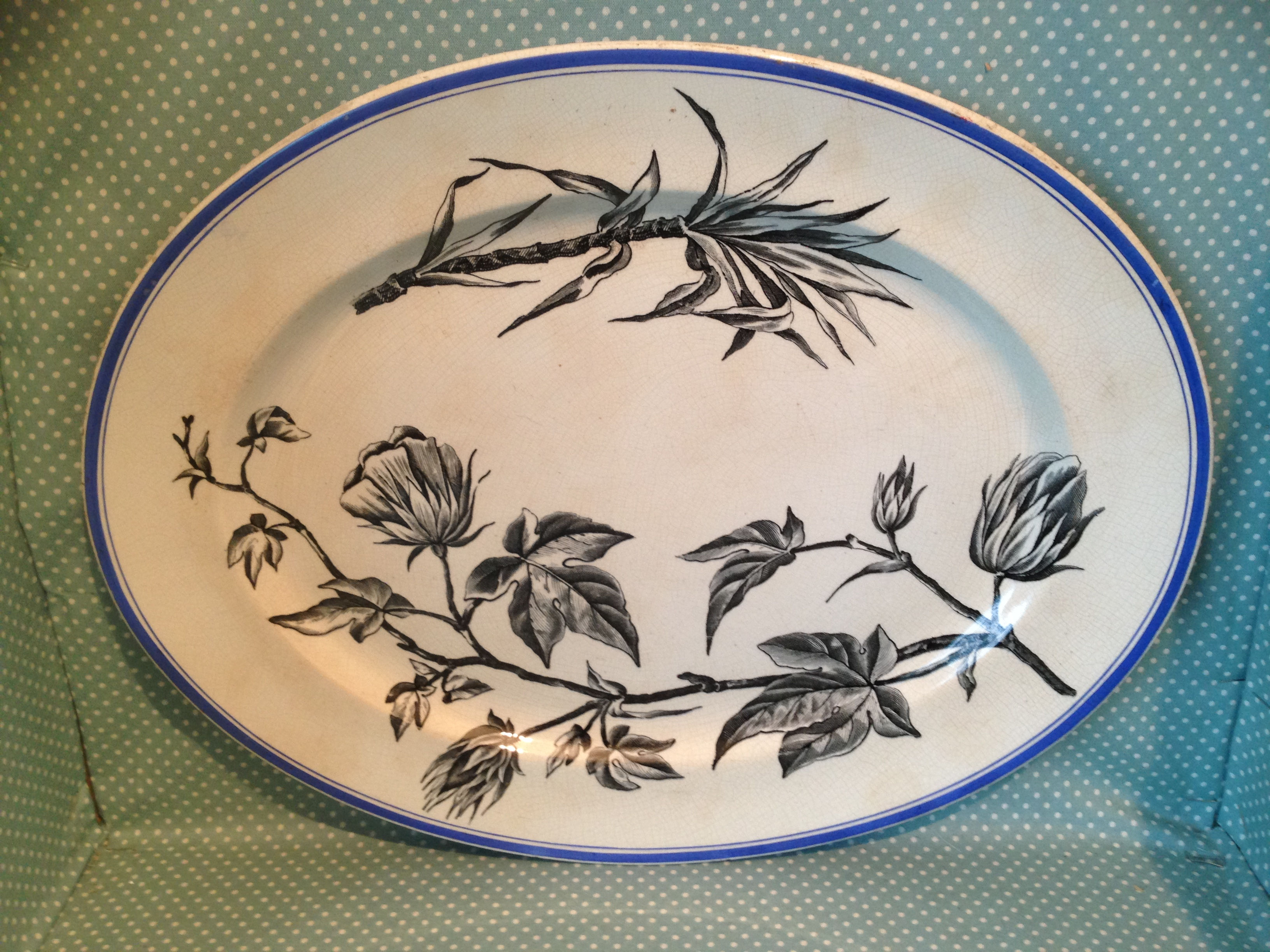 New Wharf Pottery The Cotton Plant serving platter