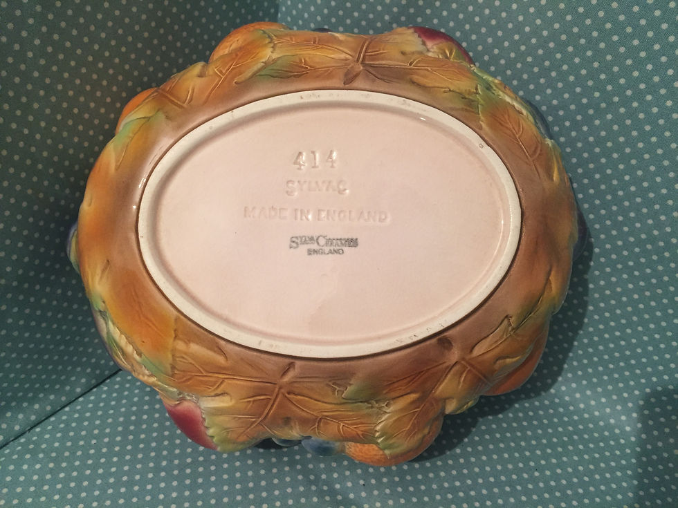 Thumbnail: Sylvac majolica fruit bowl. Patt no. 414.